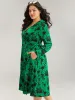 Silhouette Floral Print Bowknot Side Dress sold by Bloomchic
