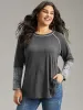 Bandana Print Crew Neck Raglan Sleeve T-shirt sold by Bloomchic