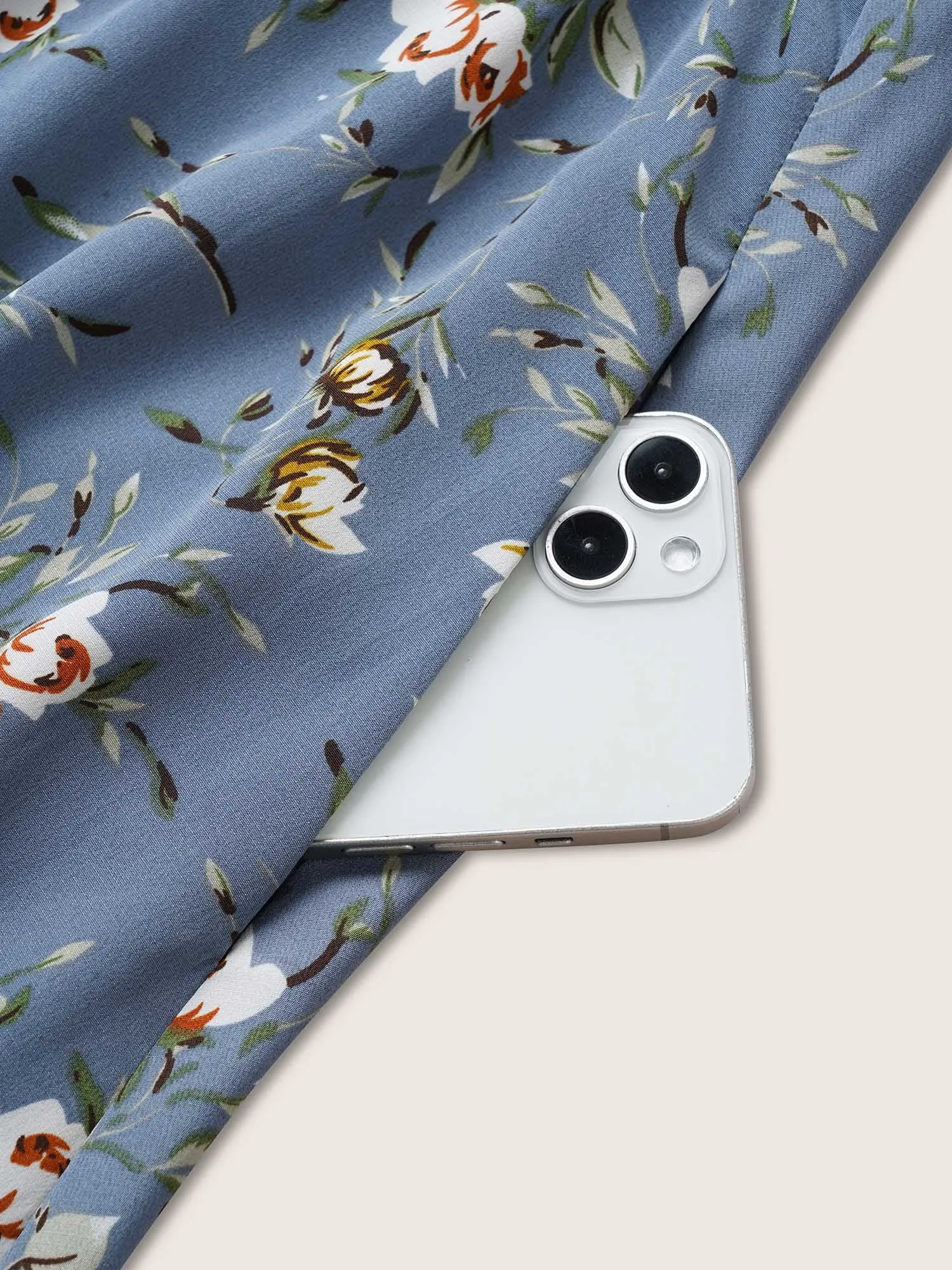 Ditsy Floral Square Neck Elastic Waist Gathered Dress sold by Bloomchic product image thumbnail 5