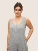 Striped Button Up Pocket Sleep Jumpsuit sold by Bloomchic