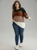 Supersoft Essentials Colorblock Contrast Round Neck Pullover sold by Bloomchic