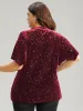 Galaxy Glitter Velvet Ruffle Sleeve T-shirt sold by Bloomchic