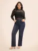 Glitter Mesh Mock Neck T-shirt sold by Bloomchic
