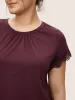 Solid Guipure Lace Gathered Sleep Top sold by Bloomchic