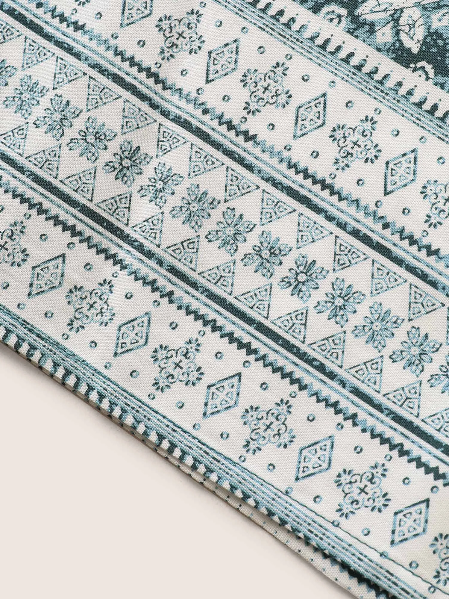 Rayon Ditsy Floral Overlap Collar Pocket Dress sold by Bloomchic product image thumbnail 5