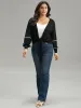 Supersoft Essentials Striped Contrast Ties Lantern Sleeve Cardigan sold by Bloomchic