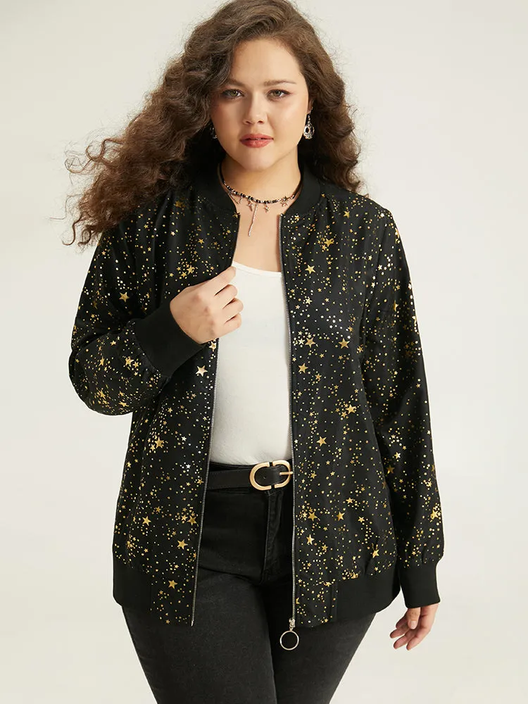Halloween Glitter Star O Ring Zipper Jacket sold by Bloomchic product image thumbnail 3