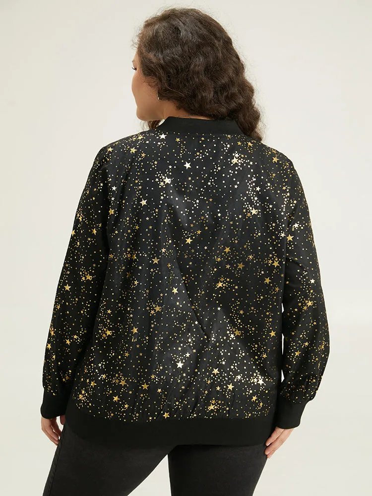 Halloween Glitter Star O Ring Zipper Jacket sold by Bloomchic product image thumbnail 5