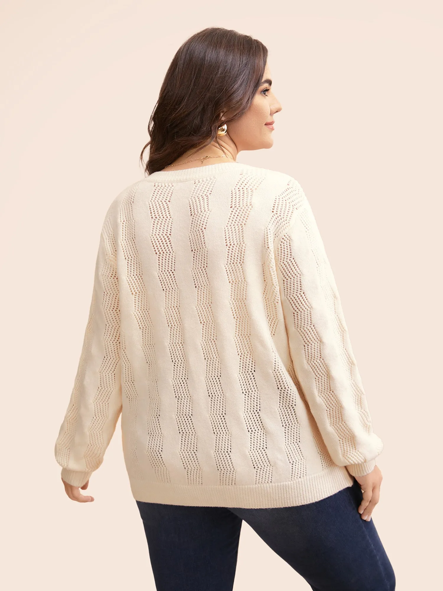 Supersoft Essentials Stereo Flower Design Textured Cardigan sold by Bloomchic product image thumbnail 2