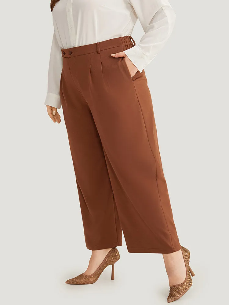 Solid Pocket Plicated Detail Pants sold by Bloomchic product image thumbnail 2