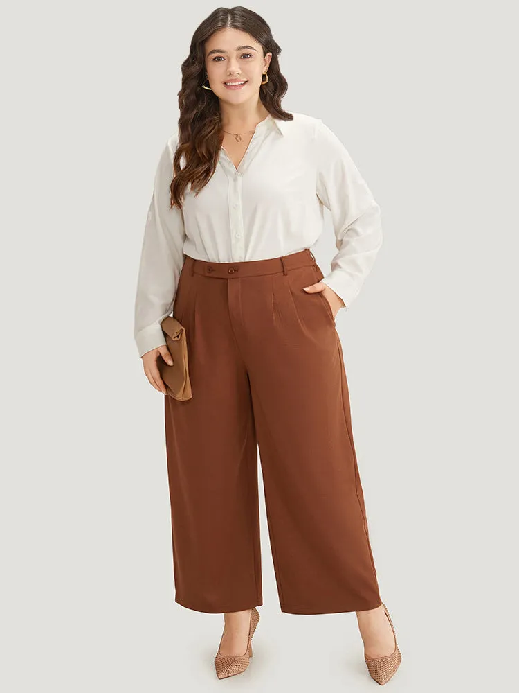 Solid Pocket Plicated Detail Pants sold by Bloomchic product image thumbnail 3