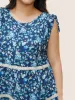 Ditsy Floral Drawstring Lace Patchwork Tank Top sold by Bloomchic