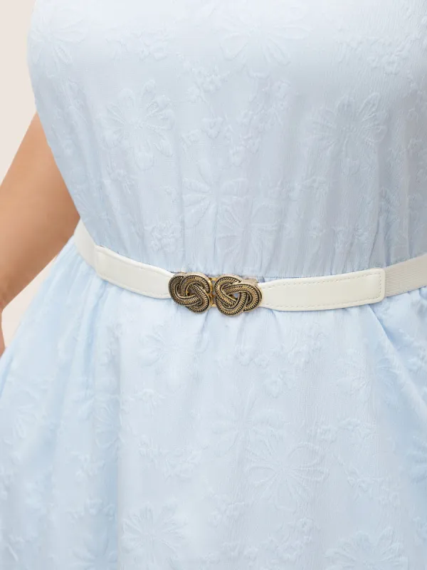Metal Twist Buckle Elastic Belt sold by Bloomchic