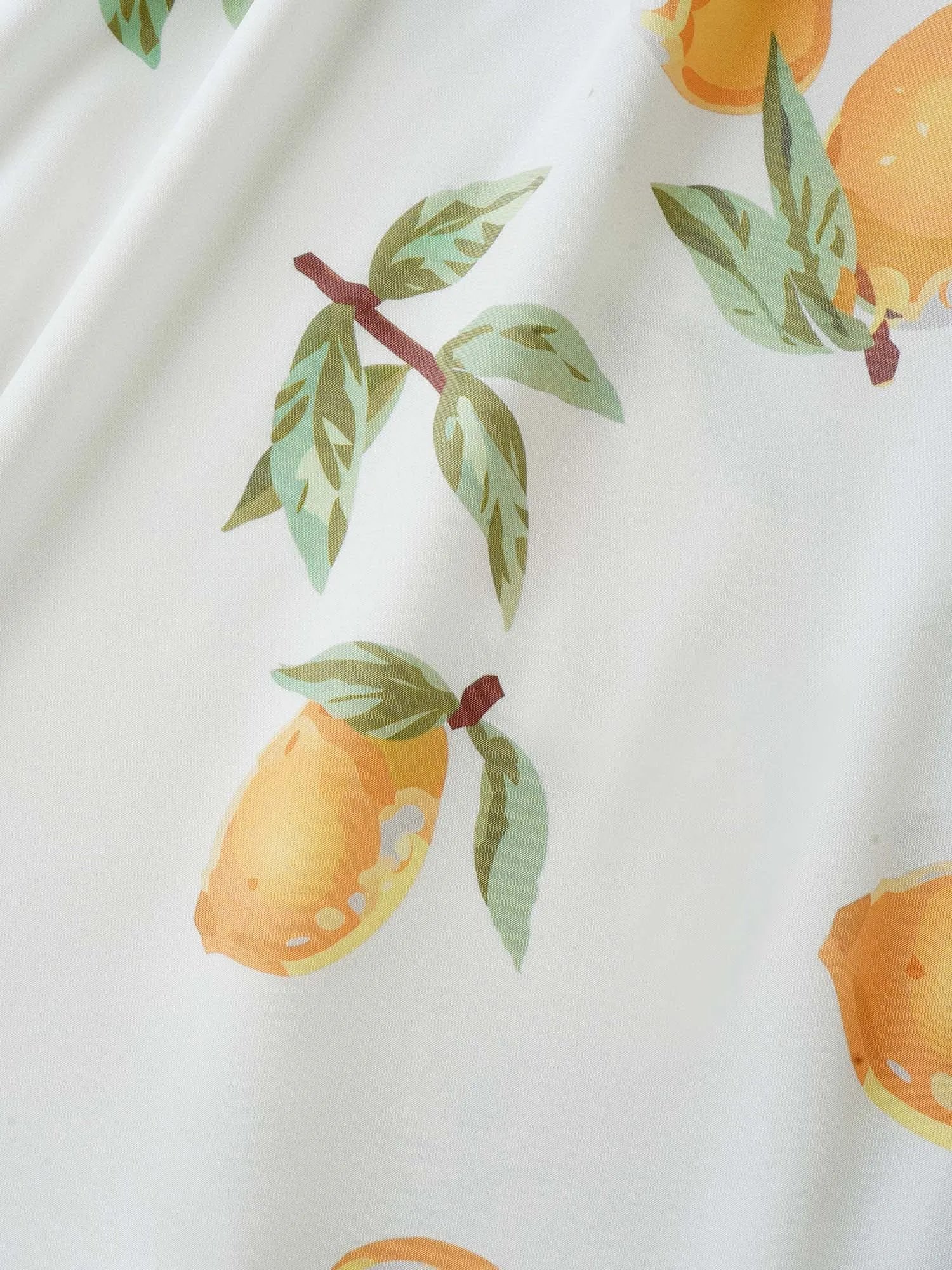 Citrus Lemon Print Ruffles Patchwork Belted Dress sold by Bloomchic product image thumbnail 5
