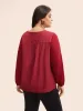 Metal Chain Detail Lantern Sleeve Blouse sold by Bloomchic