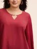 Metal Chain Detail Lantern Sleeve Blouse sold by Bloomchic