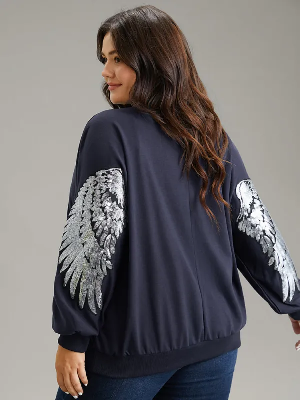 Solid O Ring Zipper Pocket Feather Bomber Jacket sold by Bloomchic