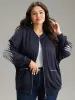 Solid O Ring Zipper Pocket Feather Bomber Jacket sold by Bloomchic