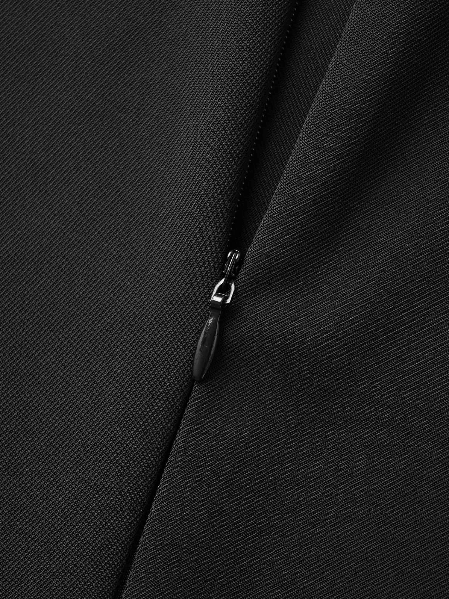 Crew Neck Patchwork Lantern Sleeve Dress sold by Bloomchic product image thumbnail 5