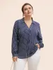 Shirt Collar Striped Button Up Blouse sold by Bloomchic