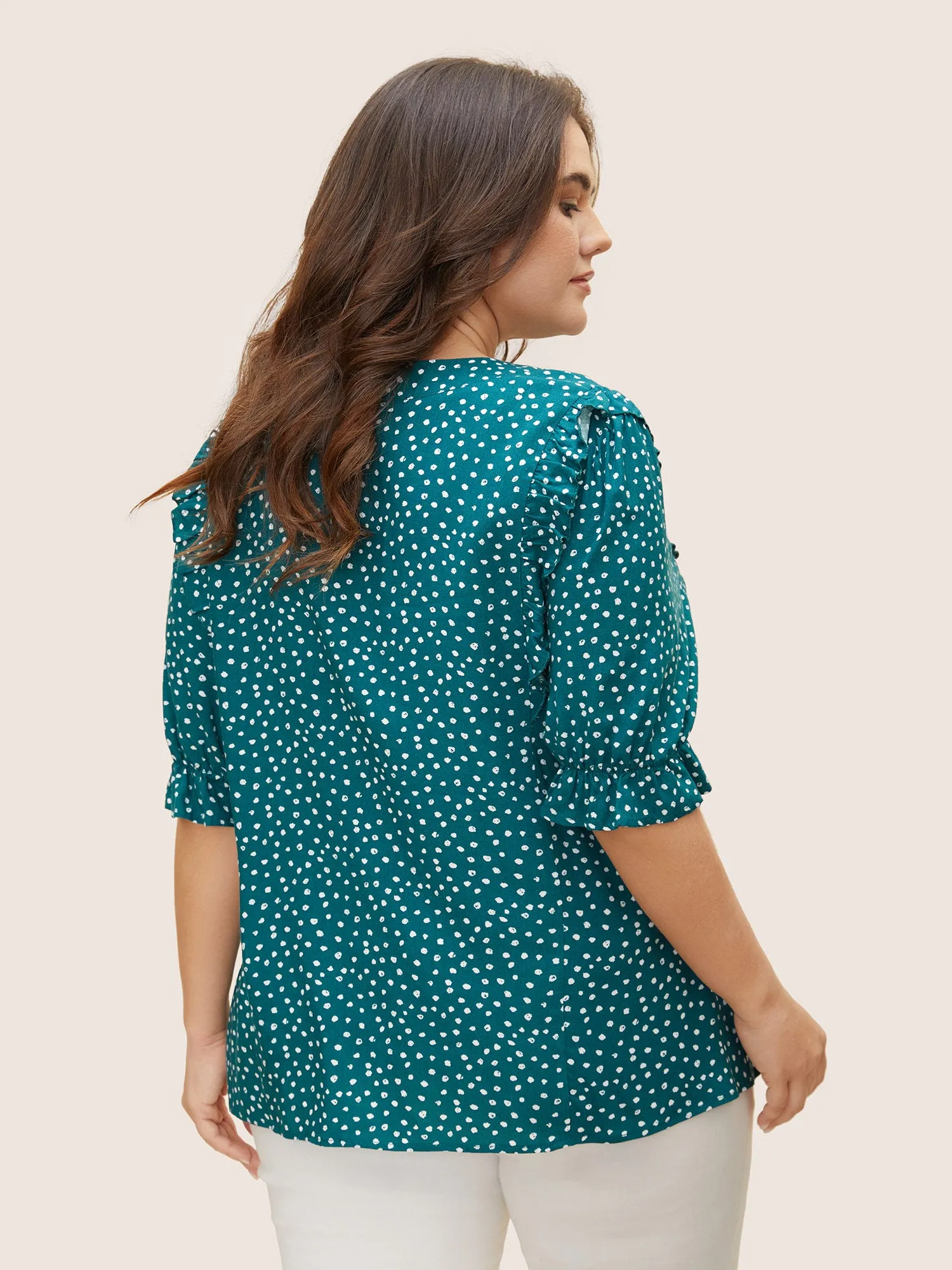 Rayon Neckline Ribbons Blouse sold by Bloomchic product image thumbnail 4