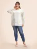 Cotton Crochet Floral Cut Out Pullover sold by Bloomchic