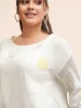 Cotton Crochet Floral Cut Out Pullover sold by Bloomchic