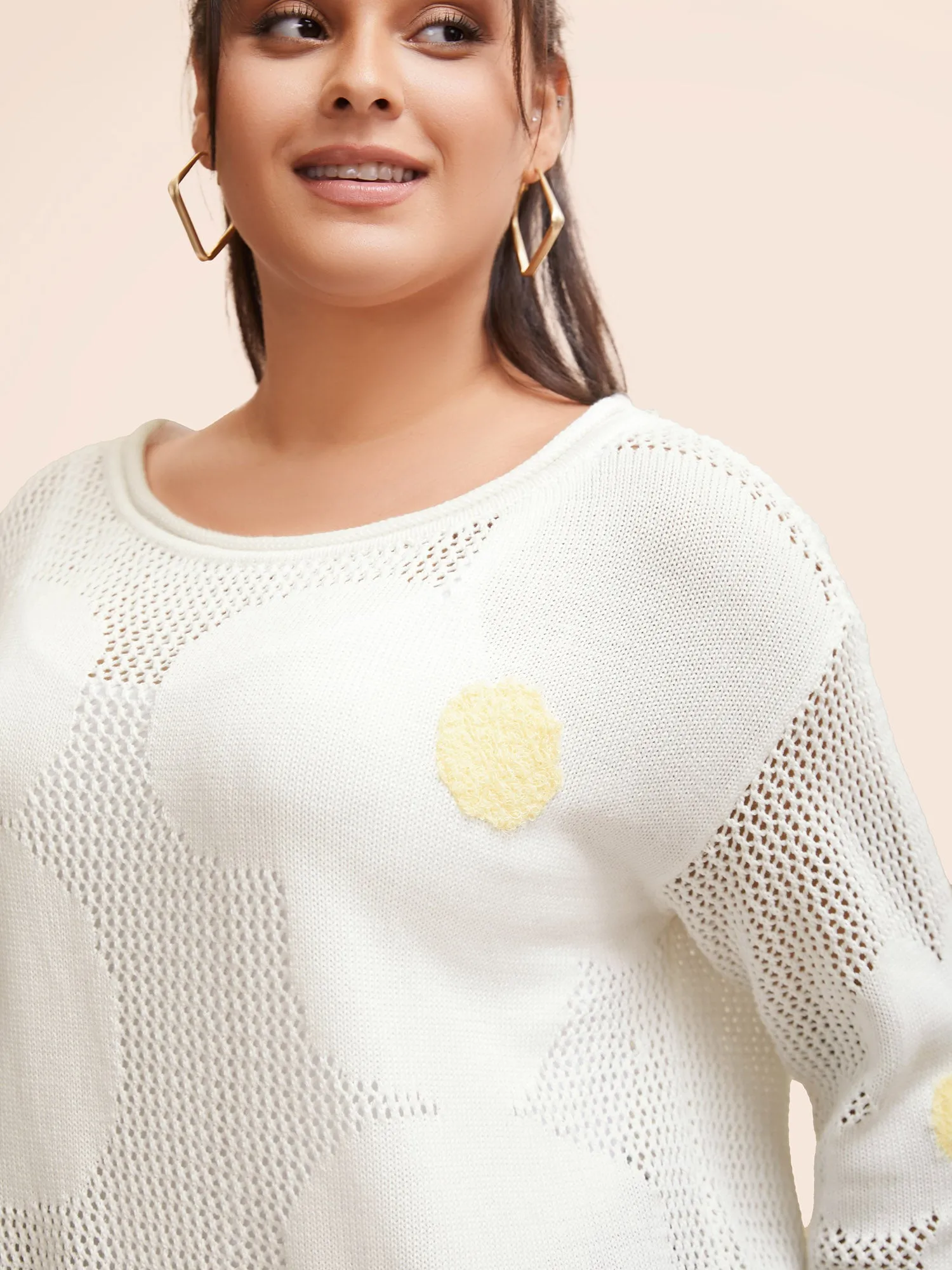 Cotton Crochet Floral Cut Out Pullover sold by Bloomchic product image thumbnail 4