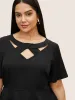 Plain Cut Out Gathered Flutter Sleeve Blouse sold by Bloomchic
