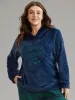 Christmas Letter Embroidered Hooded Fluffy Sleep Top sold by Bloomchic