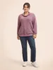 Heather Ruffled Collar Drop Shoulder T-shirt sold by Bloomchic