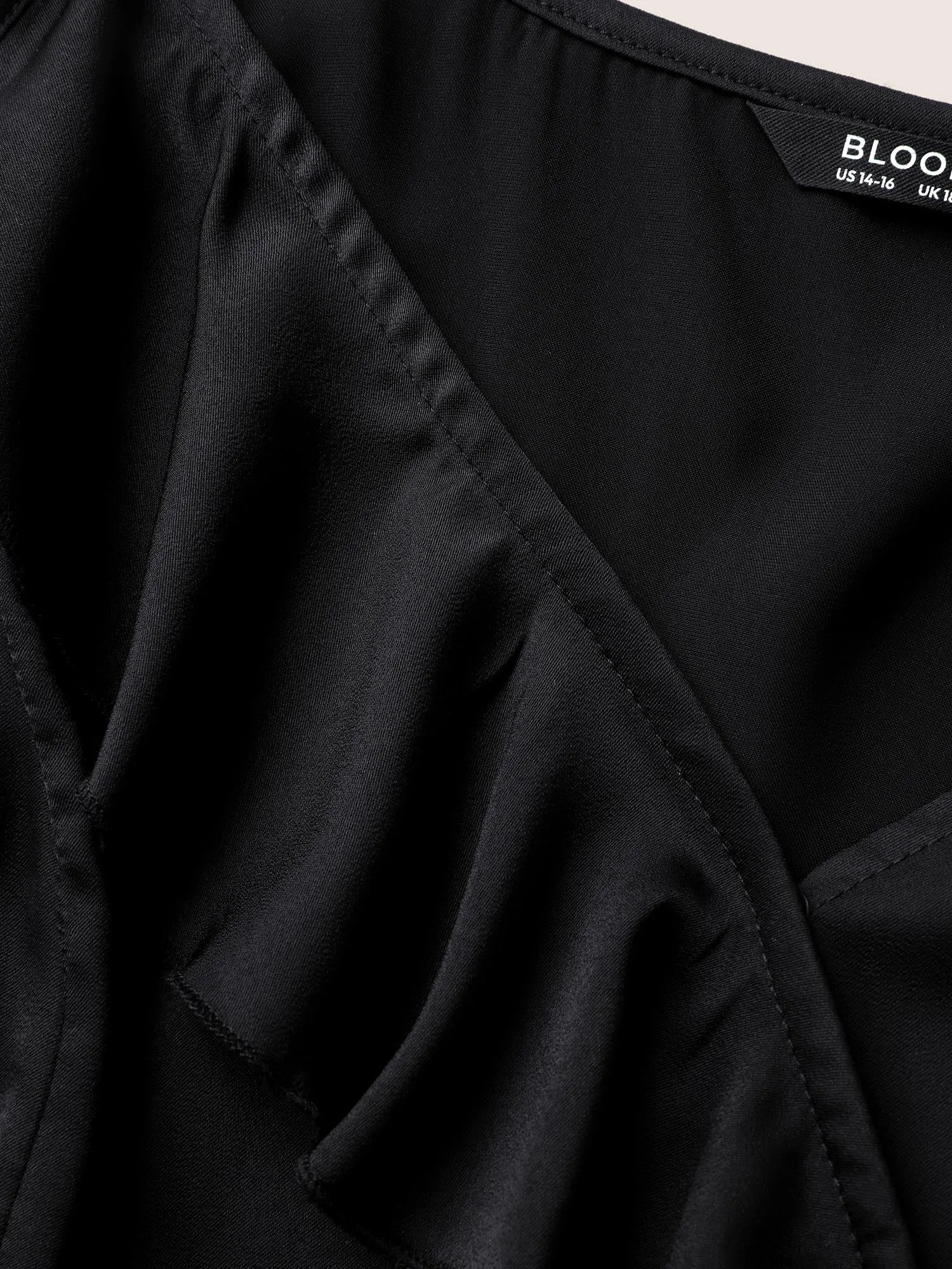 Satin Overlap Collar Ruffles Cami Dress sold by Bloomchic product image thumbnail 5