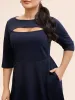 Solid Cut Out Split Hem Dress sold by Bloomchic