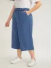 Plain Belted Buckle Detail Cropped Pants sold by Bloomchic