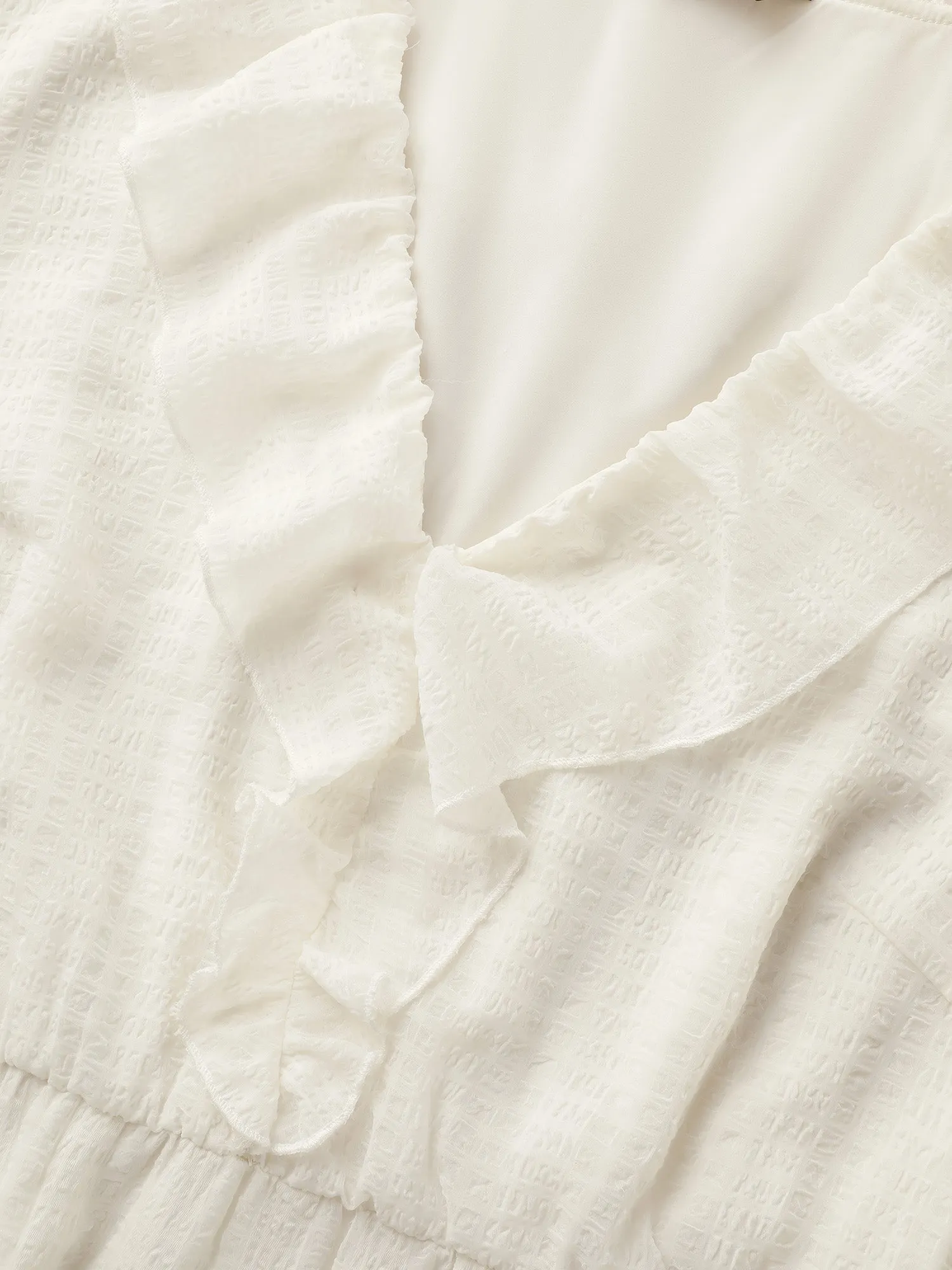 Chiffon Lotus Leaf Collar Tiered Midi Dress sold by Bloomchic product image thumbnail 5