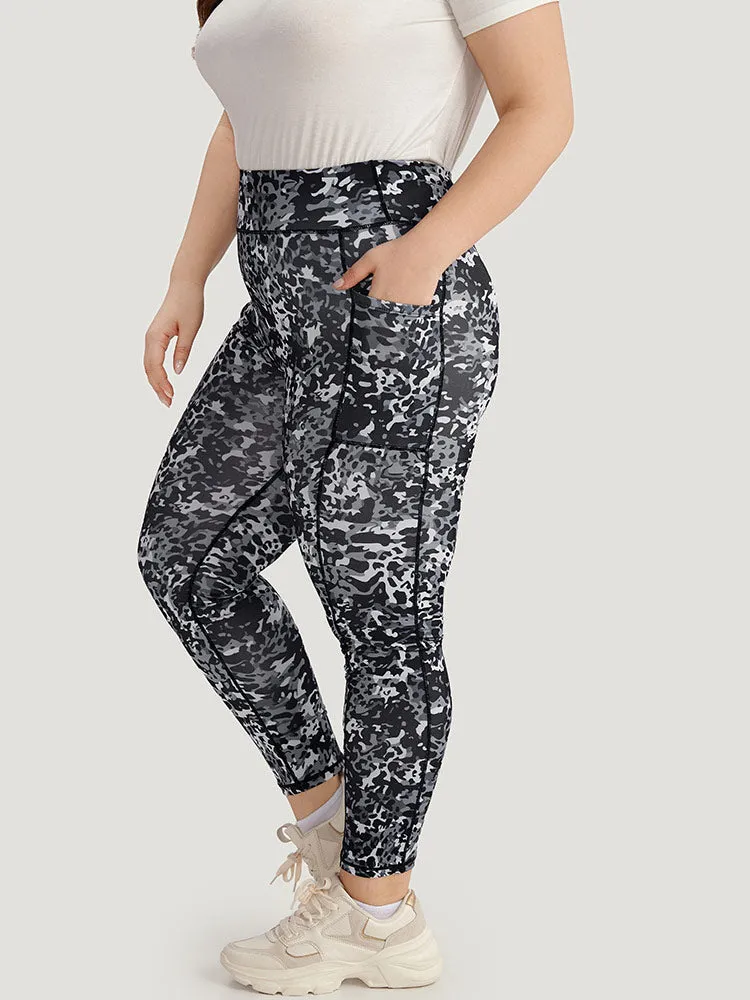 Camo Print Skinny Pocket Wideband Waist Leggings sold by Bloomchic