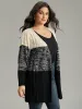 Colorblock Contrast Heather Open Front Cardigan sold by Bloomchic