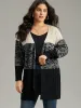 Colorblock Contrast Heather Open Front Cardigan sold by Bloomchic