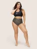 Bandana Print Gathered High Rise Swim Bottom sold by Bloomchic