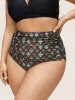 Bandana Print Gathered High Rise Swim Bottom sold by Bloomchic