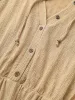 Plisse Hooded Pocket Button Detail Ties Dress sold by Bloomchic
