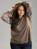 Floral Print Shirred Cuffs Ruffle Trim T-shirt sold by Bloomchic