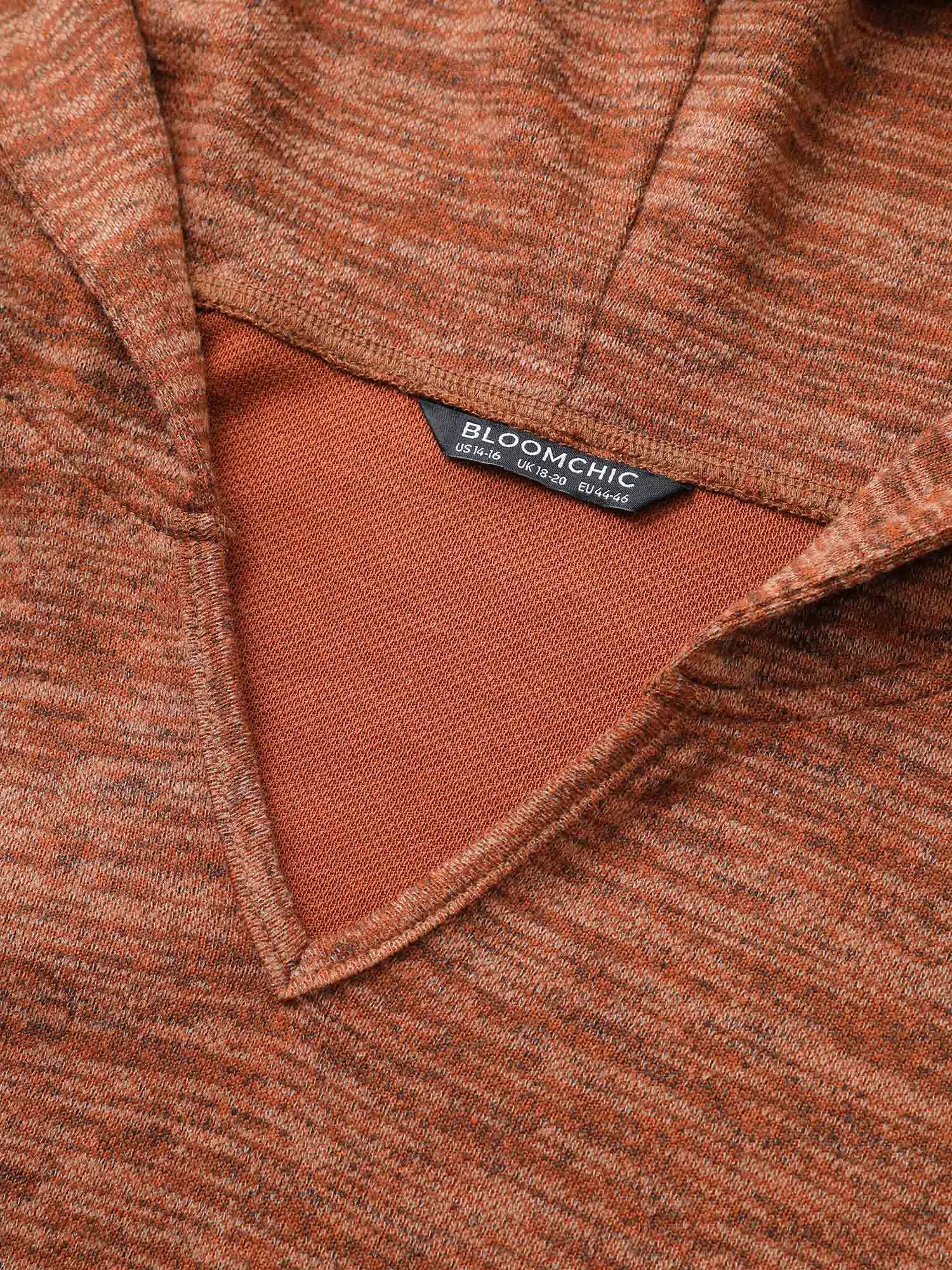 Heather Hooded Long Sleeve Sweatshirt sold by Bloomchic product image thumbnail 5