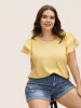 Crew Neck Tiered Ruffles Contrast Webbing T-shirt sold by Bloomchic