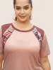 Crew Neck Geometric Patchwork Stitch T-shirt sold by Bloomchic
