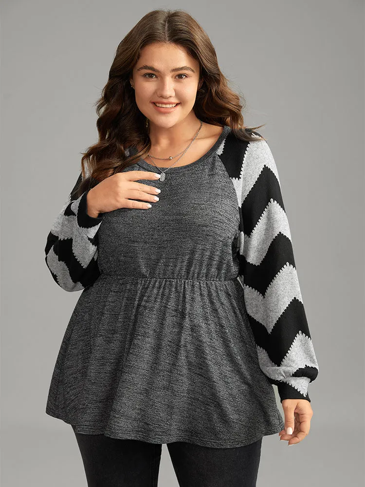 Geometric Raglan Sleeve Raglan Sleeve T-shirt sold by Bloomchic product image thumbnail 5