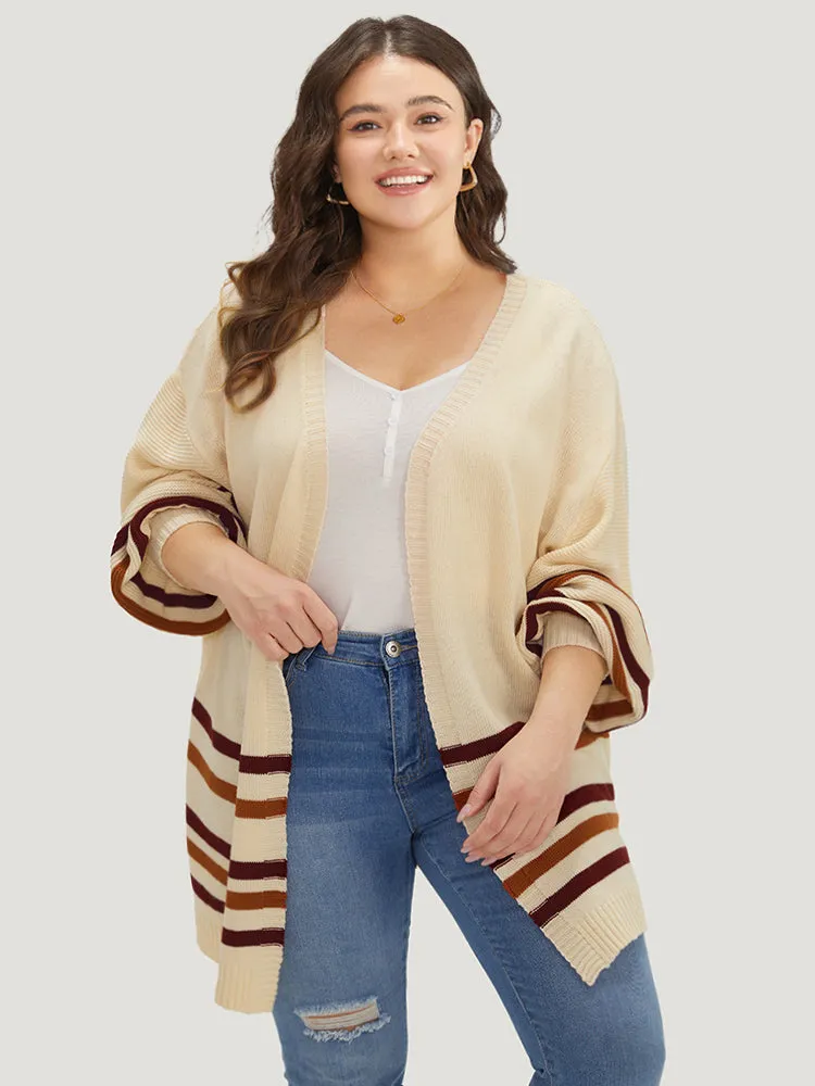 Striped Contrast Open Front Cardigan sold by Bloomchic product image thumbnail 4