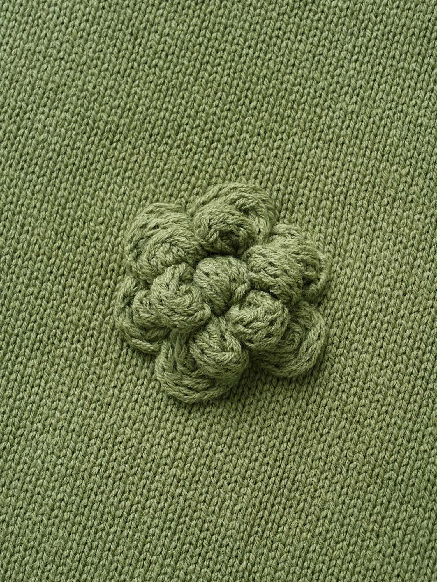 V Neck Stereo Flower Design Pullover sold by Bloomchic product image thumbnail 5