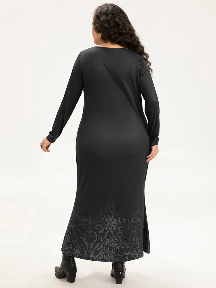 Halloween Skull Print Mermaid Hem Dress sold by Bloomchic product image thumbnail 2