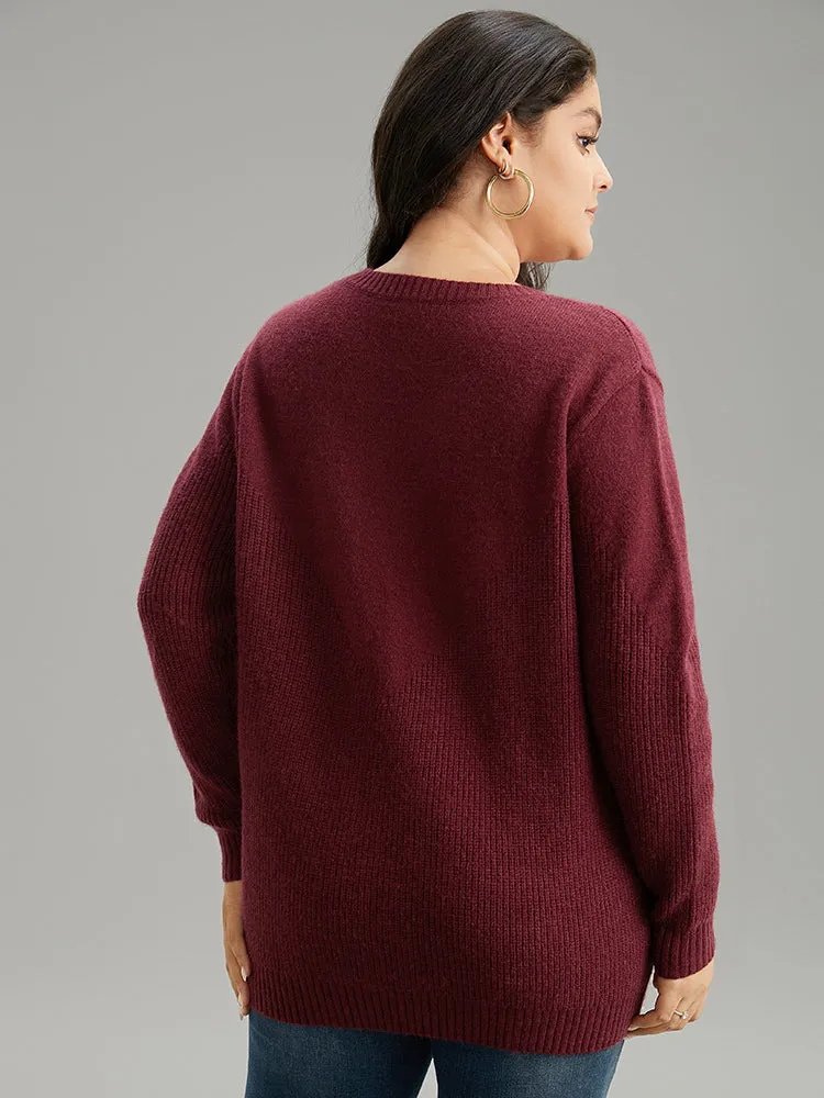 Floral Embroidered Loose Elastic Cuffs Pullover sold by Bloomchic product image thumbnail 2